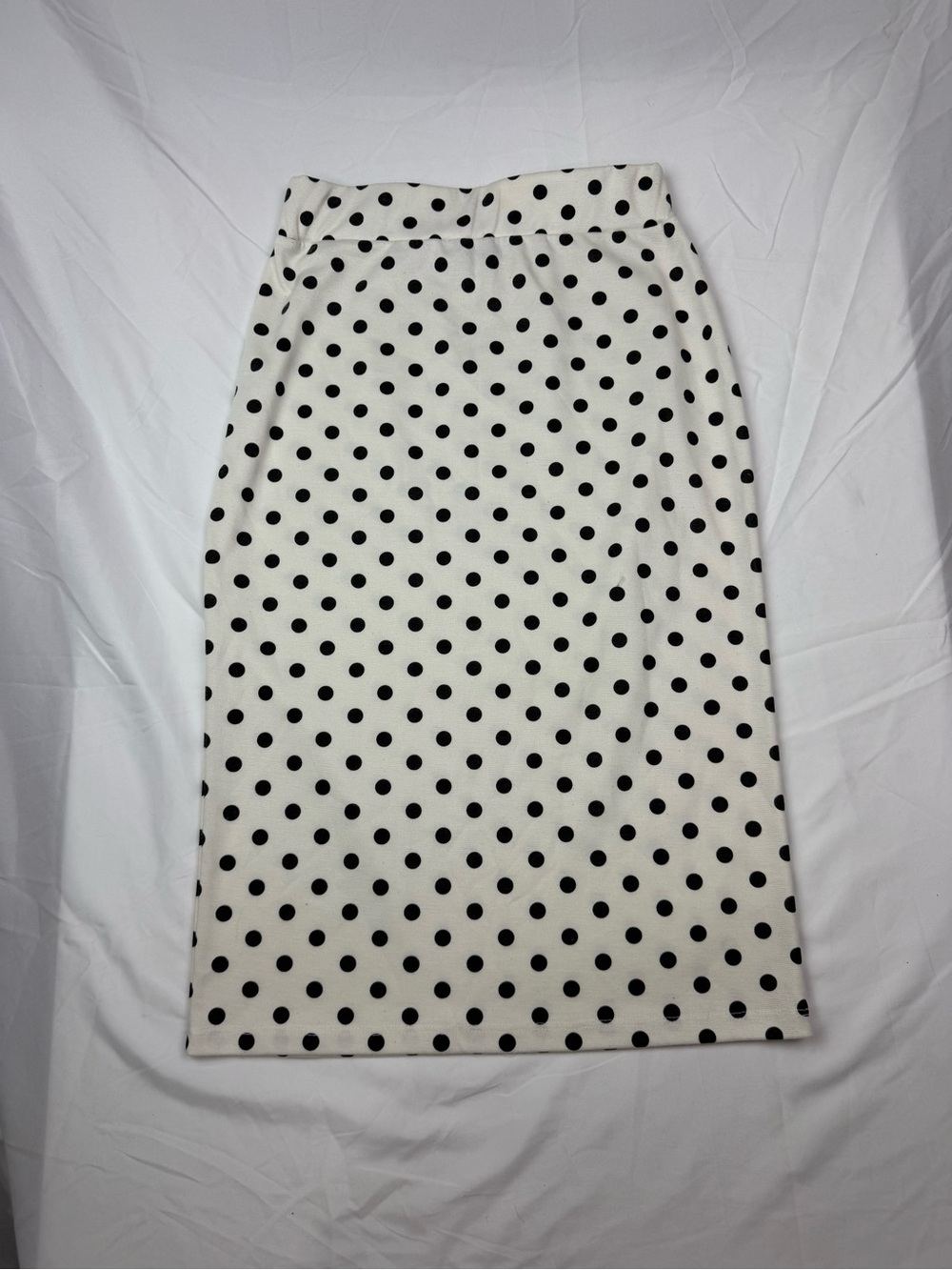 Willow Black Polka Dot Pencil Skirt - White Base